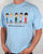 80s Casual Classics Oasis Table Football T-shirt Sky Blue