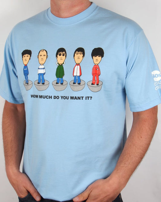 80er Casual Classics Oasis Tischfußball T-Shirt Himmelblau