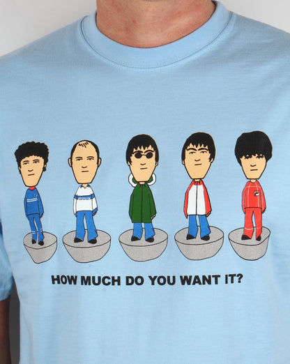 80er Casual Classics Oasis Tischfußball T-Shirt Himmelblau