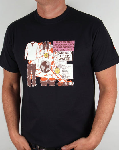 80s Casuals Spike Island T-Shirt Marineblau