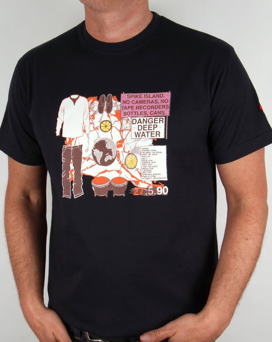 80s Casuals Spike Island T-Shirt Marineblau