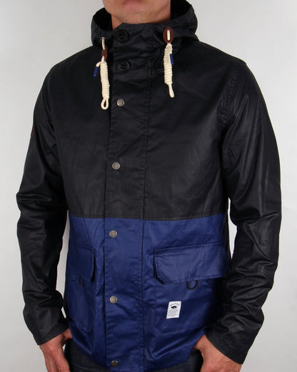 Bellfield Block Colour Fisherman Jacke Dunkelmarineblau/Royalblau