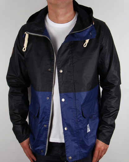 Bellfield Block Colour Fisherman Jacke Dunkelmarineblau/Royalblau