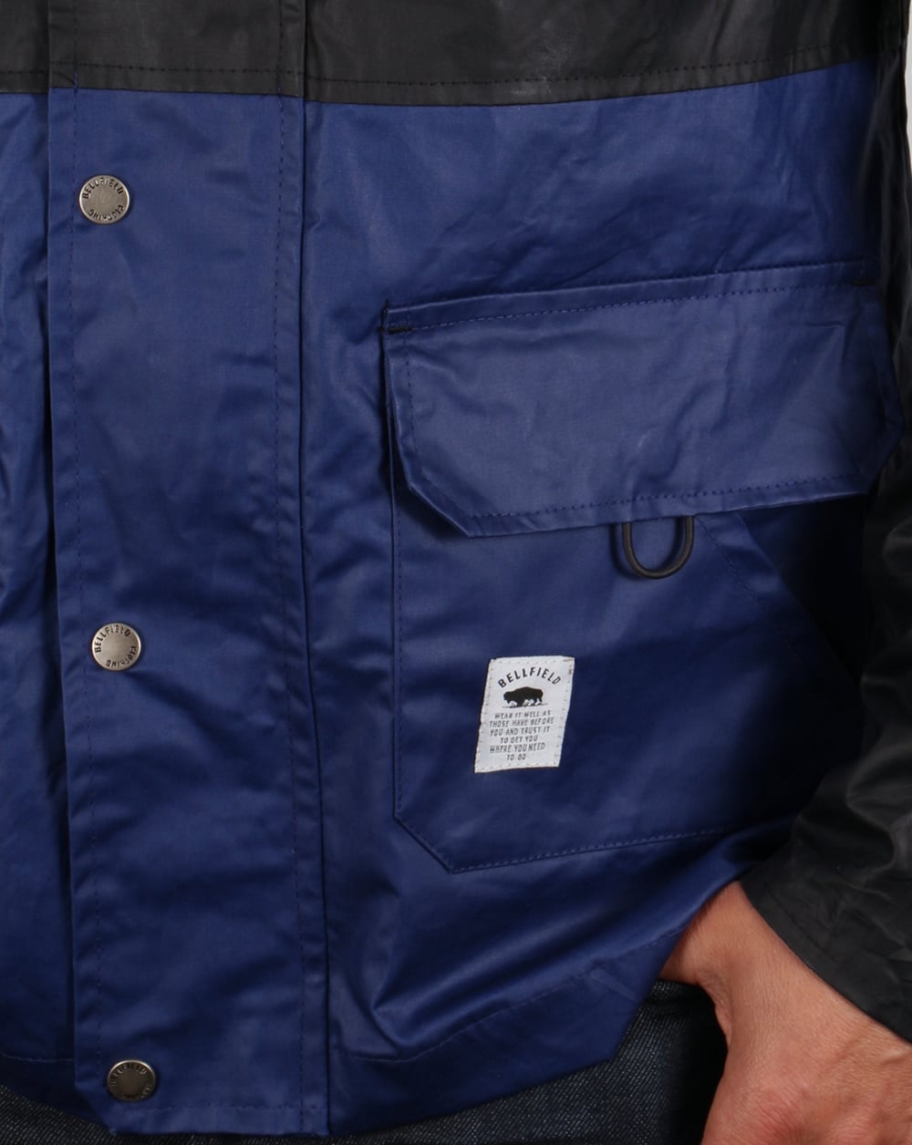 Bellfield Block Colour Fisherman Jacke Dunkelmarineblau/Royalblau