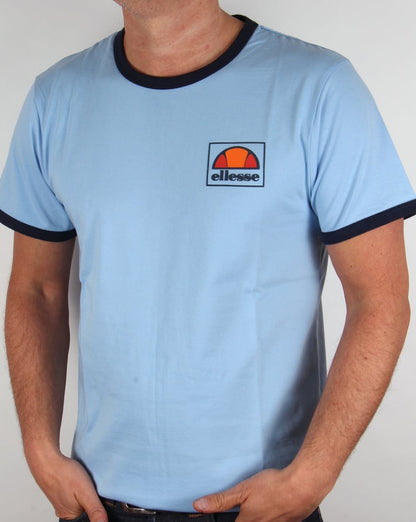 Ellesse – Neues Ringer-T-Shirt, Himmelblau