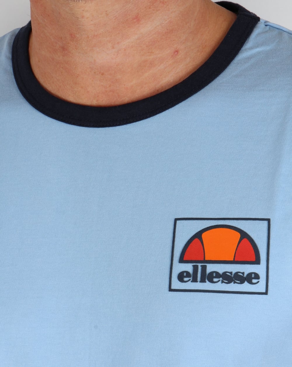 Ellesse – Neues Ringer-T-Shirt, Himmelblau