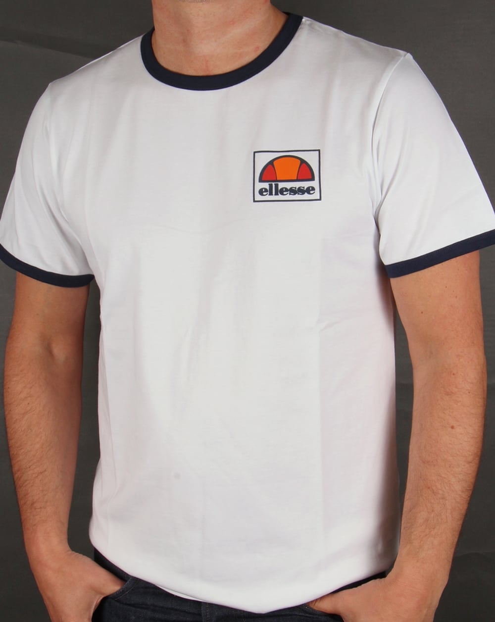 Ellesse – Neues Ringer-T-Shirt in Weiß