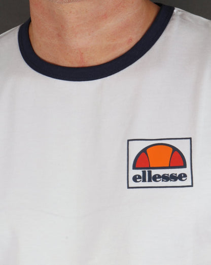 Ellesse – Neues Ringer-T-Shirt in Weiß