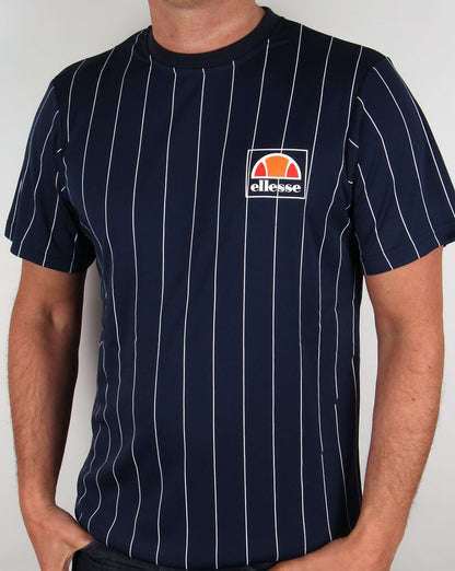 Ellesse – Gestreiftes T-Shirt in Marineblau