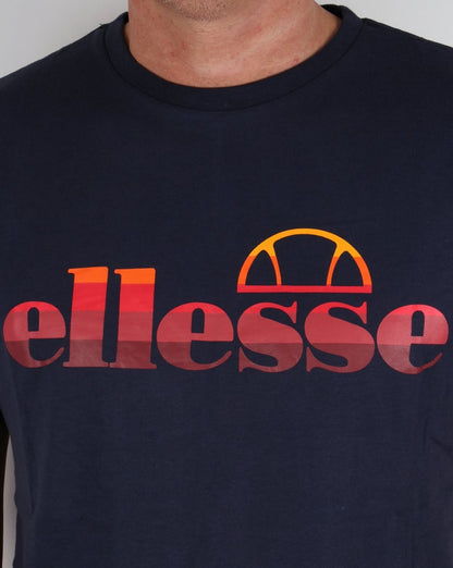 Ellesse – Sunset Logo T-Shirt in Marineblau