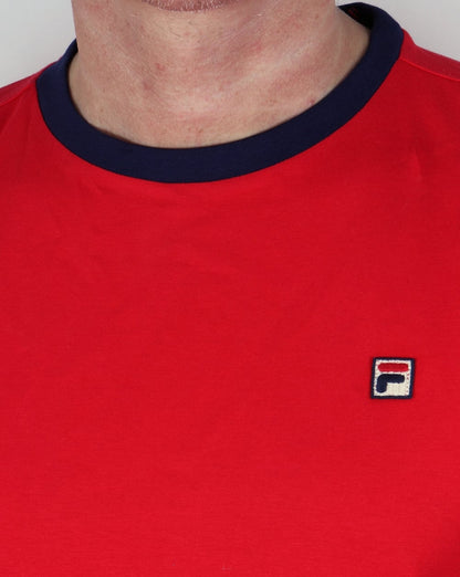 Fila Vintage Ringer T-Shirt Rot