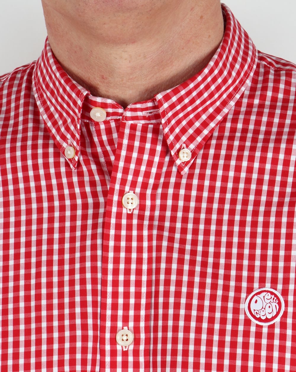 Pretty Green Ebsworth Gingham Hemd Rot