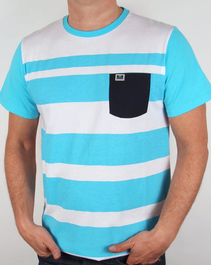 Weekend Offender Quintessence T-Shirt Ozeanblau/Weiß