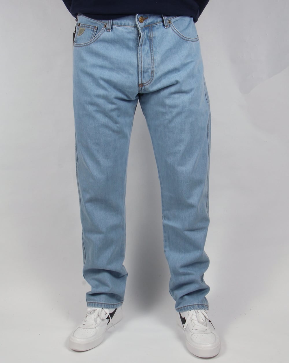Lois Terrace Regular Taper Jeans Bleach Wash