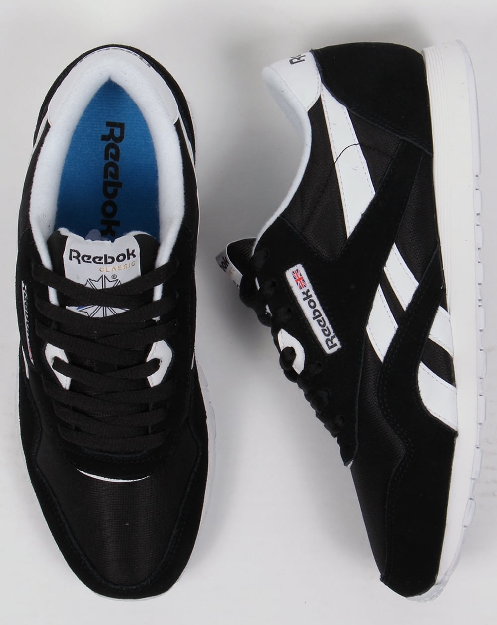 Reebok Classic Nylon Sneaker Schwarz/Weiß