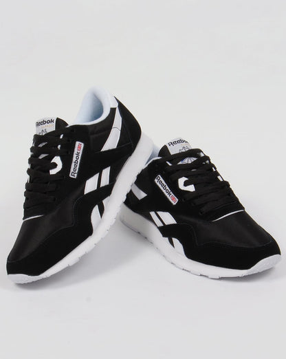 Reebok Classic Nylon Sneaker Schwarz/Weiß