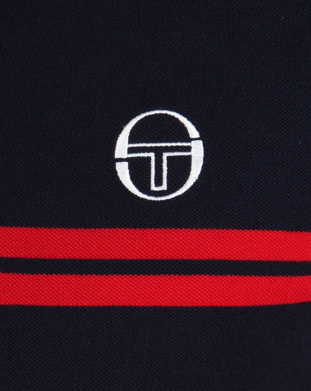 Sergio Tacchini Super Mac Poloshirt Marineblau/Weiß/Rot
