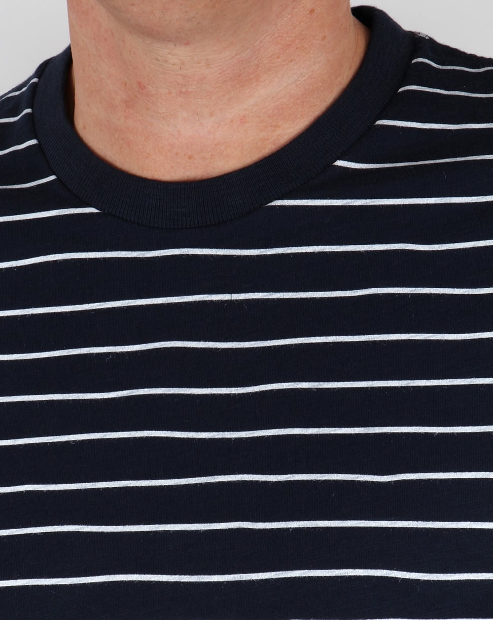 Franklin And Marshall Gestreiftes T-Shirt Marineblau/Weiß