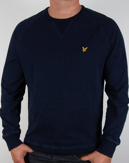 Lyle And Scott – Indigo – Sweatshirt mit Rundhalsausschnitt, dunkles Indigo