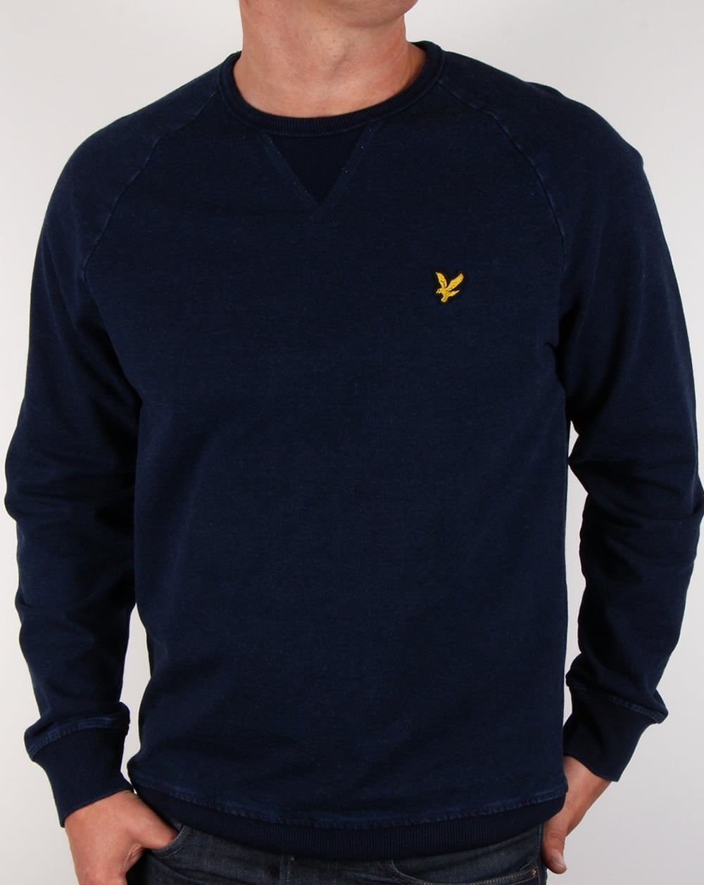 Lyle And Scott – Indigo – Sweatshirt mit Rundhalsausschnitt, dunkles Indigo