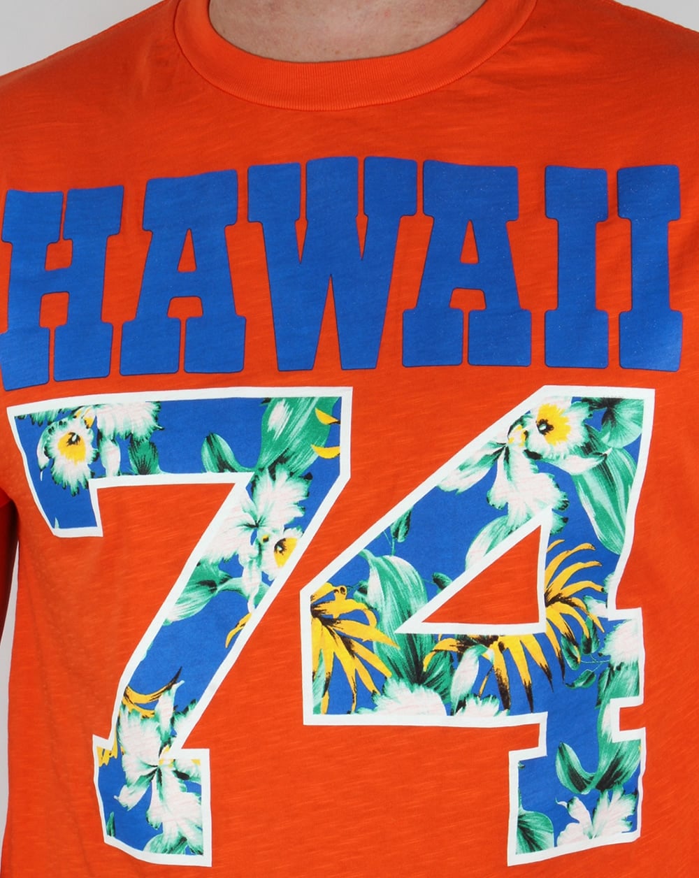 Franklin And Marshall Hawaii 74 T-Shirt Orange