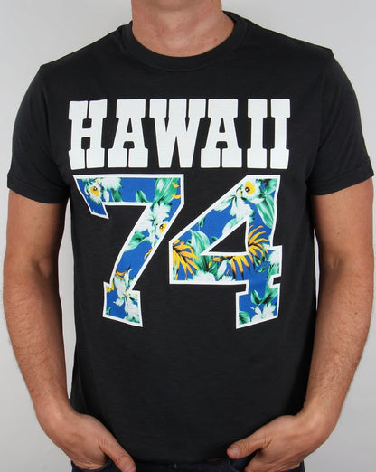 Franklin And Marshall Hawaii 74 T-Shirt Schwarz