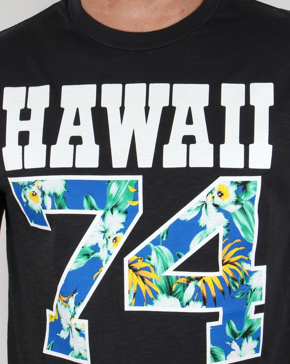 Franklin And Marshall Hawaii 74 T-Shirt Schwarz