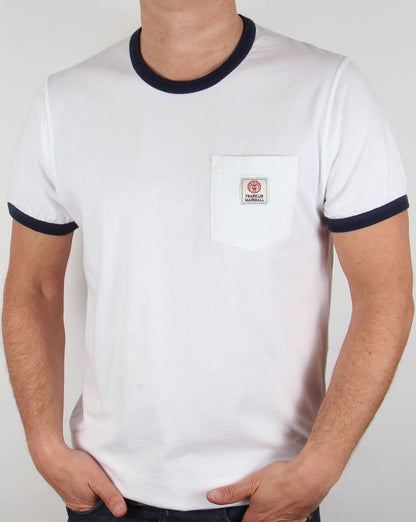 Franklin And Marshall Pocket Ringer T-Shirt Weiß