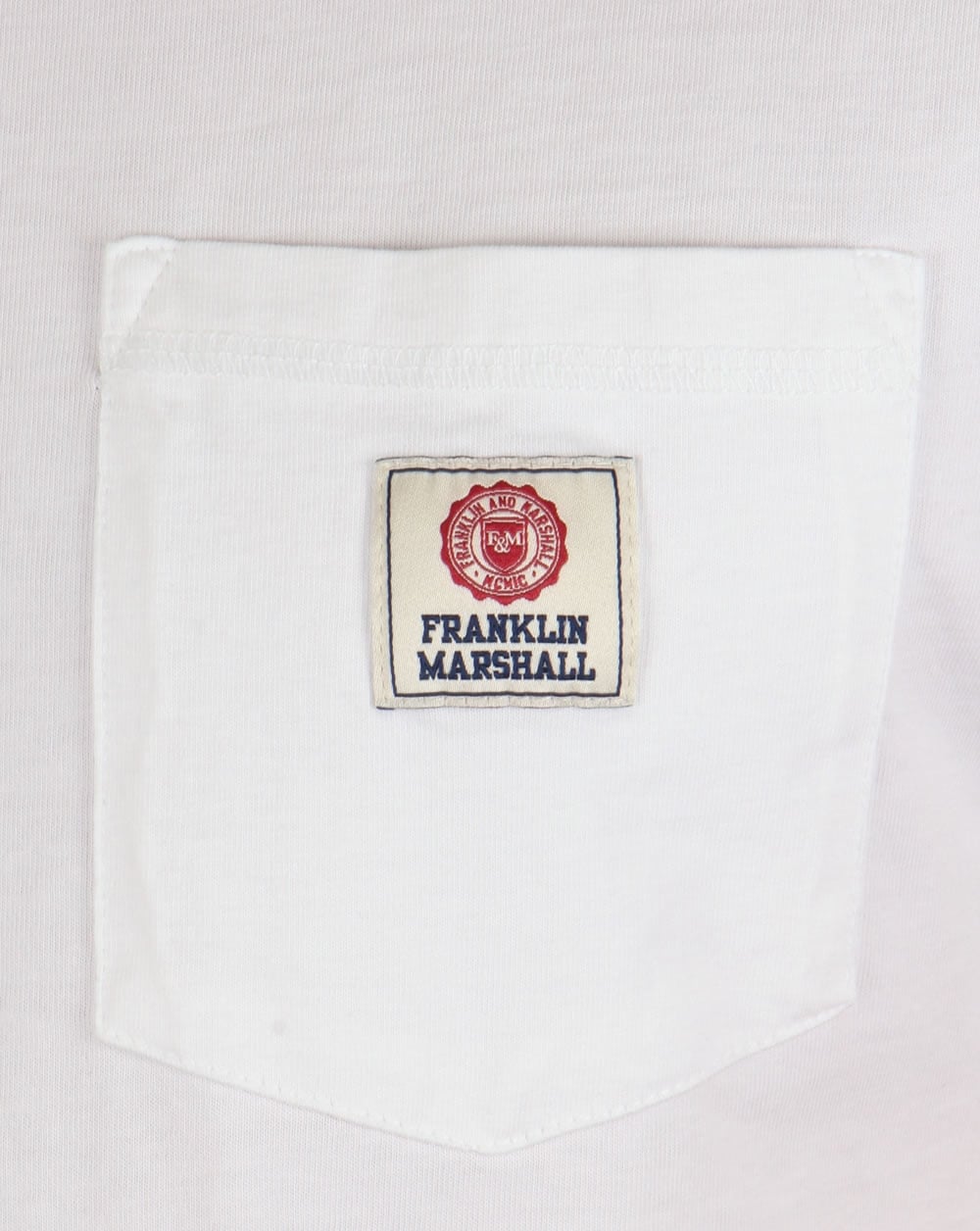 Franklin And Marshall Pocket Ringer T-Shirt Weiß