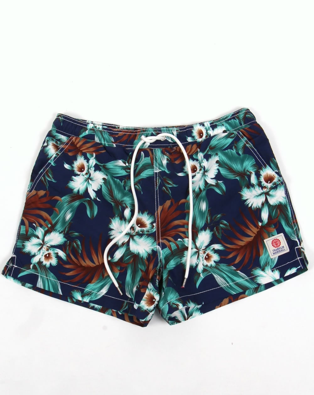 Franklin And Marshall Strandshorts mit Blumenmuster Vintage Blau