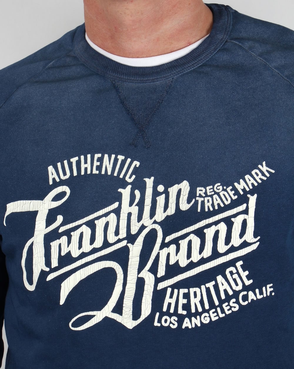 Franklin And Marshall Heritage Logo Sweatshirt Original Blau