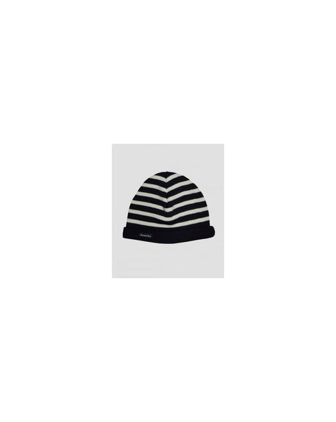 Armor-lux Striped Beanie Hat Navy/ecru