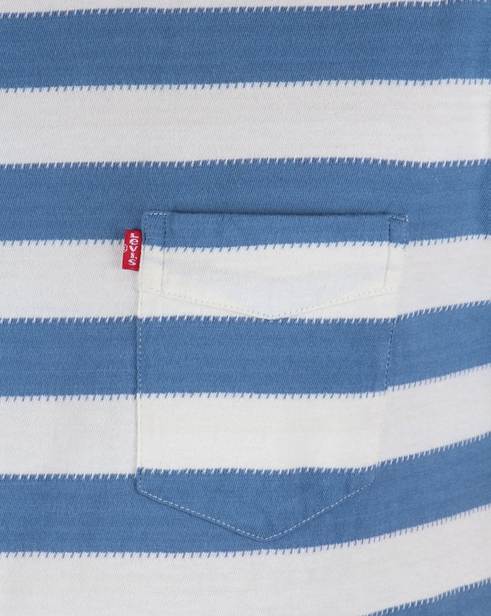 Levis – Sunset Pocket – Gestreiftes T-Shirt in Blau/Kreide
