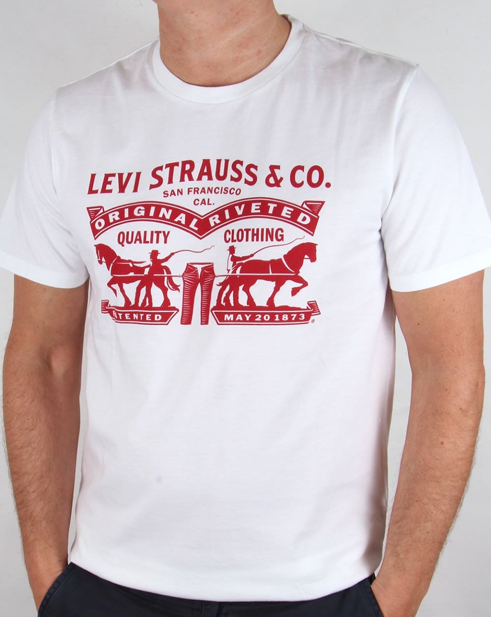 Levis Strauss &amp; Co Logo T-Shirt Weiß/Rot