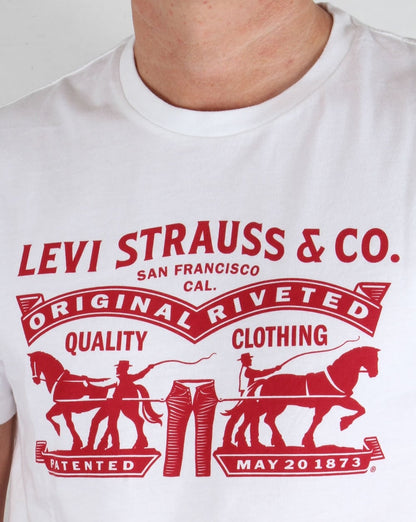 Levis Strauss &amp; Co Logo T-Shirt Weiß/Rot