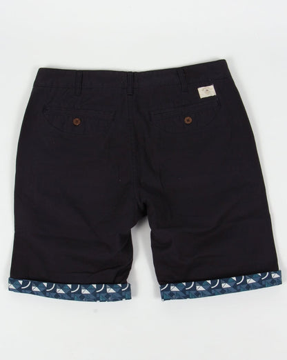Bellfield Shorts mit Umschlag und Print, Marineblau