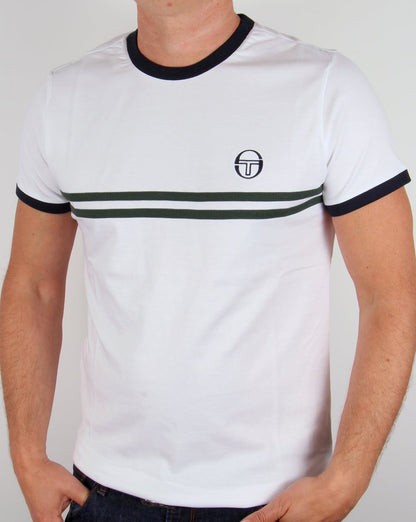 Sergio Tacchini Super Mac T-Shirt Weiß/Marineblau/Grün