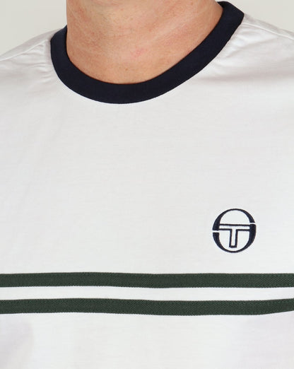 Sergio Tacchini Super Mac T-Shirt Weiß/Marineblau/Grün