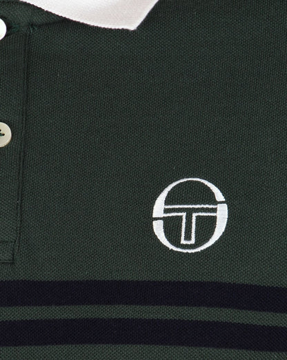 Sergio Tacchini Super Mac Poloshirt Waldgrün/Weiß