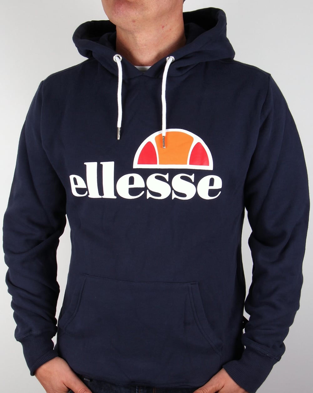 Ellesse – Kapuzenjacke mit Logo in Marineblau