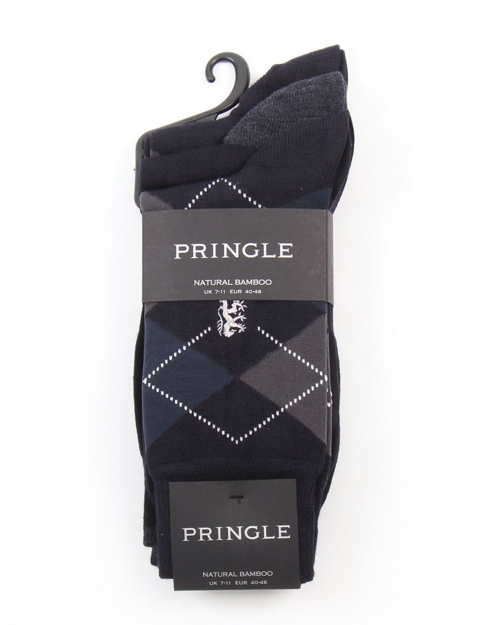 Pringle Waverley Argyle Socken Marineblau