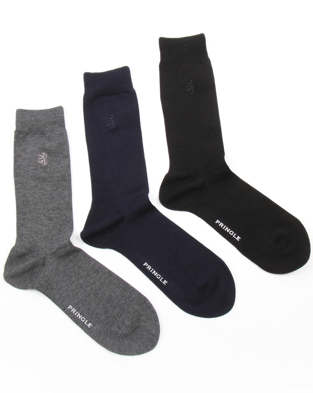 Pringle Eckford Plain Socken Schwarz/Marineblau/Grau
