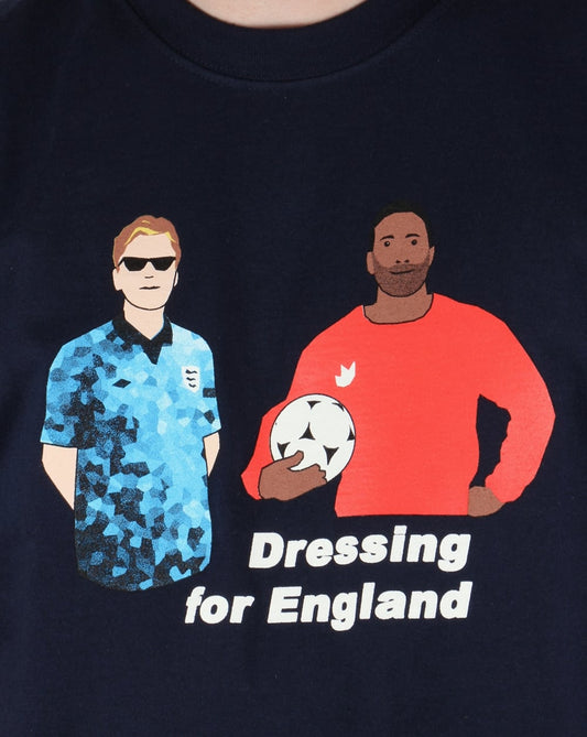 80s Casual Classics 80er Casual Classics Dressing For England T-Shirt Marineblau
