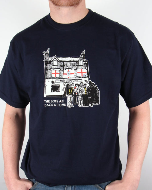 80s Casual Classics 80er Casual Classics Derby Neptune T-Shirt Marineblau