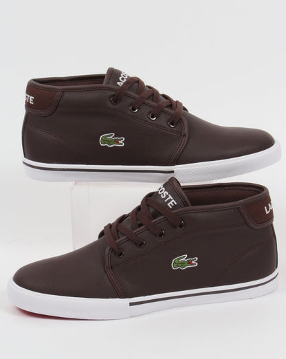 Lacoste Ampthill Leder-Sneaker Dunkelbraun