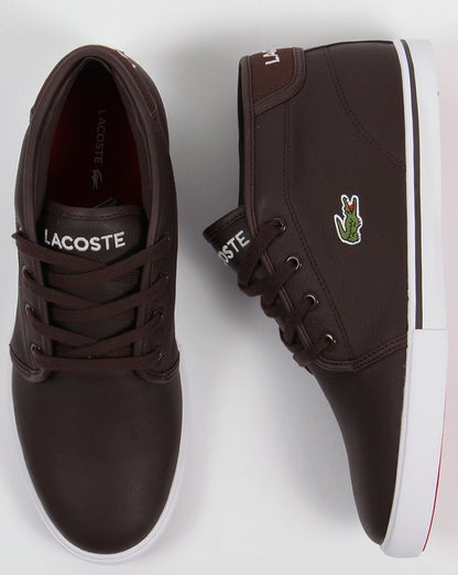 Lacoste Ampthill Leder-Sneaker Dunkelbraun
