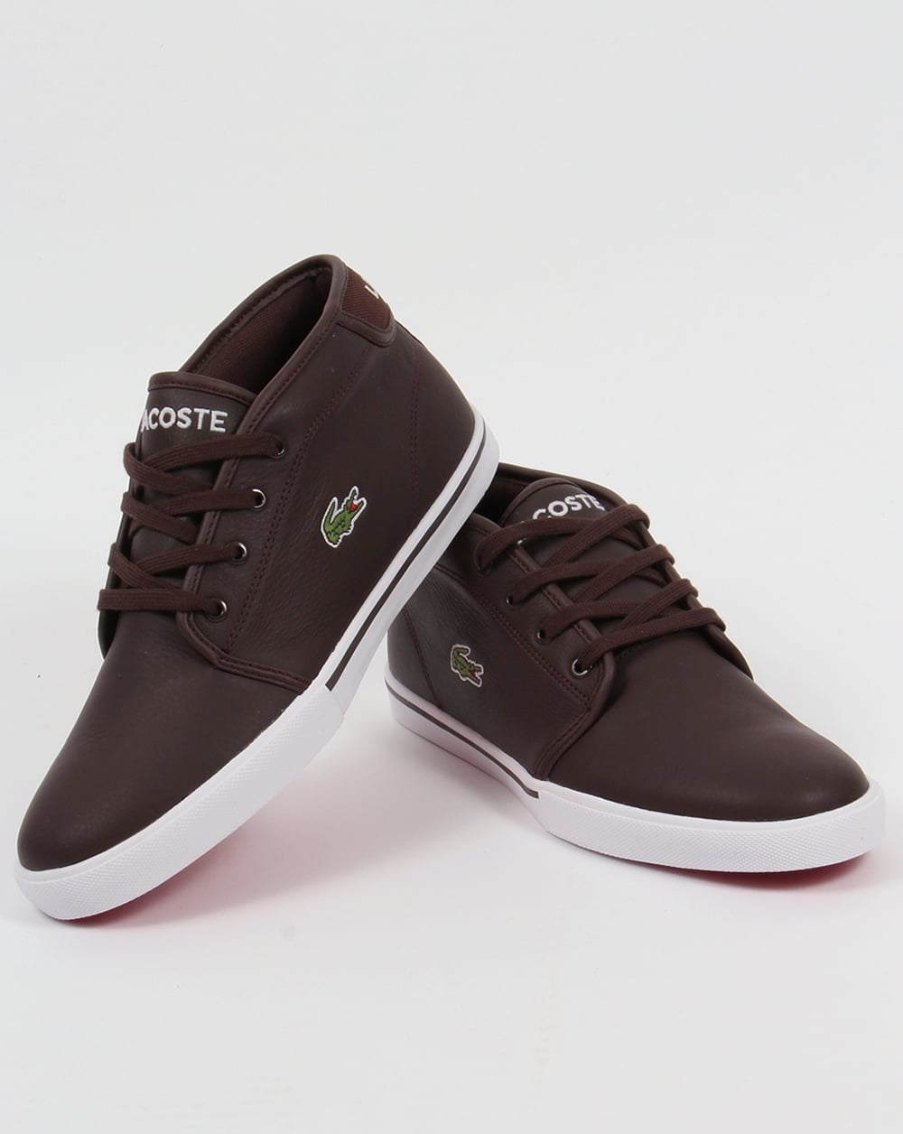 Lacoste Ampthill Leder-Sneaker Dunkelbraun