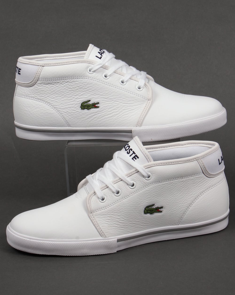 Lacoste Ampthill Leder-Sneaker Weiß/Weiß