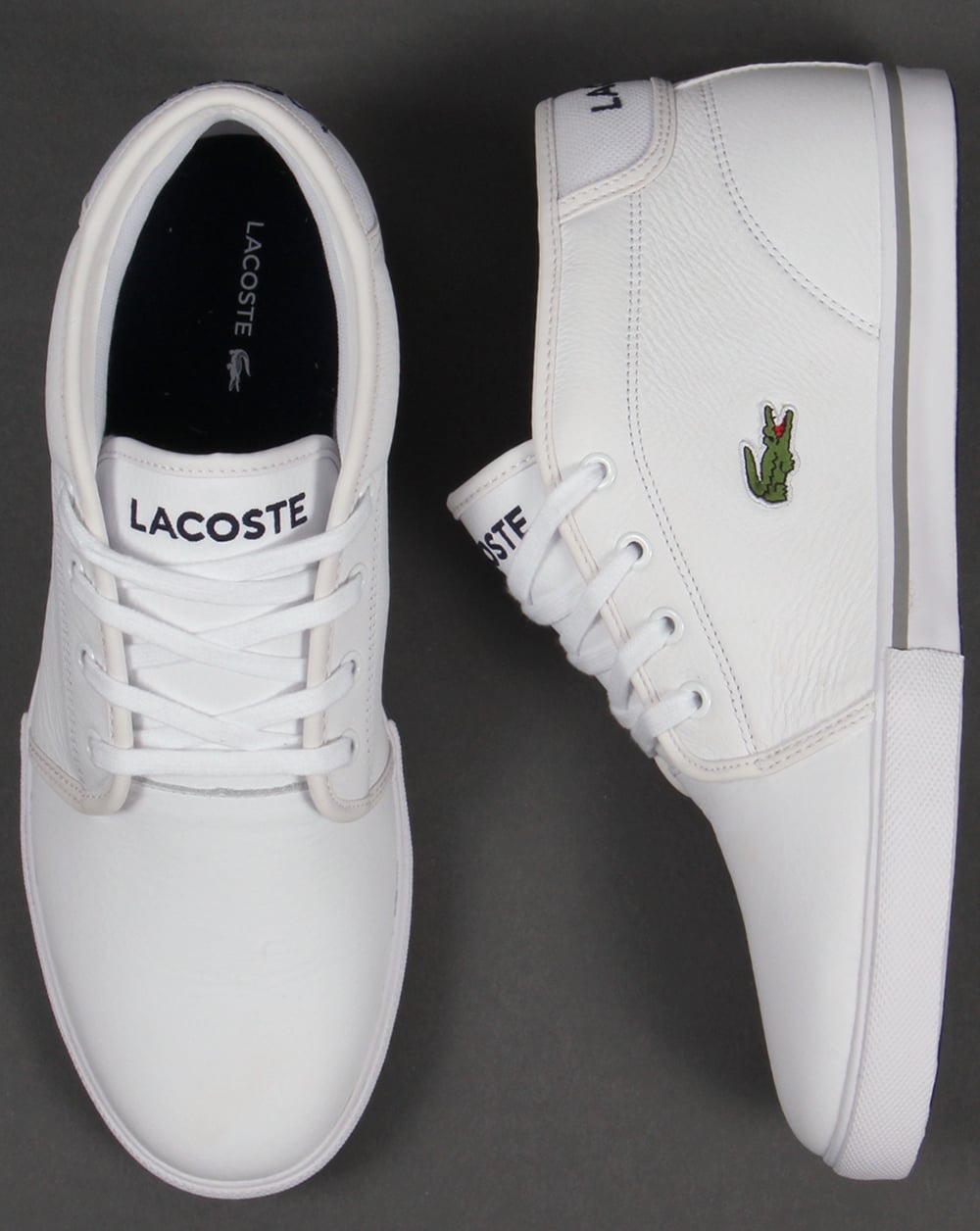 Lacoste Ampthill Leder-Sneaker Weiß/Weiß