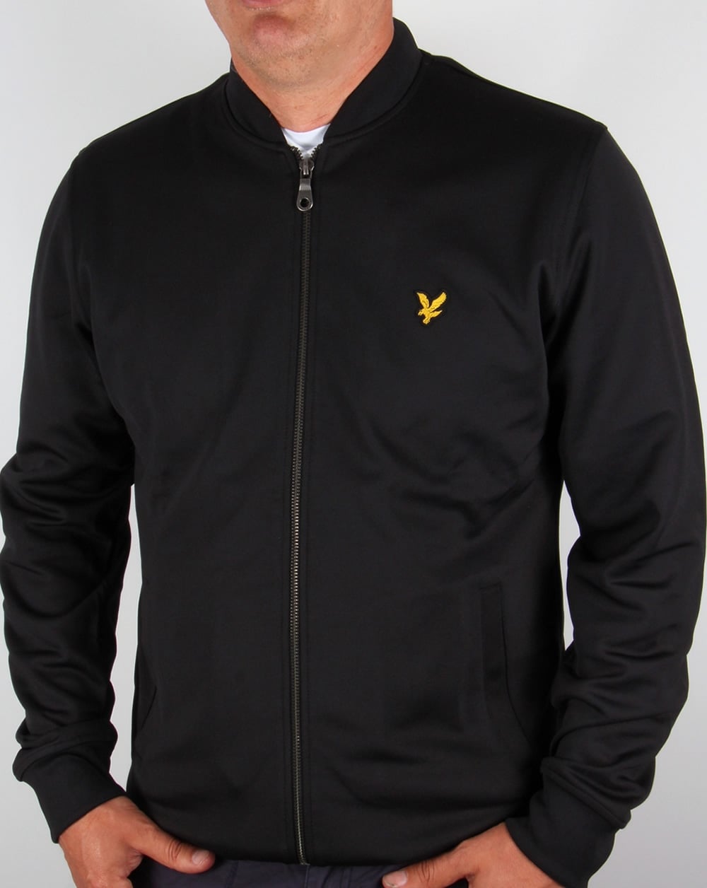 Lyle And Scott – Bomber-Trainingsjacke in Schwarz
